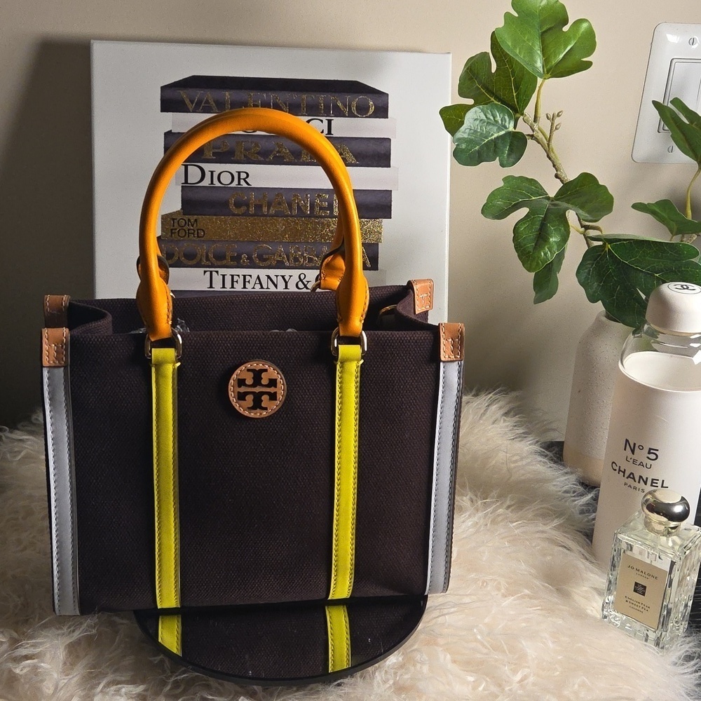 Tory Burch NWOTs Canvas Colorblock Tote